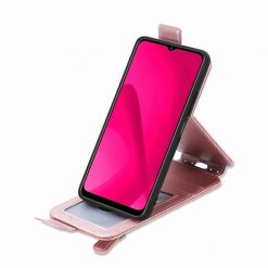 Alternative view of Vyklápěcí pouzdro Vertical flip Wallet case růžové – T Phone 2 Pro
