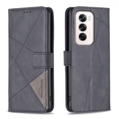 Knížkové pouzdro Rhombus černé – Oppo Reno 12 | Levné Kryty | Levné Kryty | Levné Kryty
