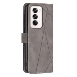 Alternative view of Knížkové pouzdro Rhombus šedé – Oppo Reno 12