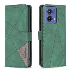 Knížkové pouzdro Rhombus zelené – Motorola Moto G85 5G | Levné Kryty | Levné Kryty | Levné Kryty