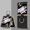 Kryt GKK Weave Texture Case modrý – Samsung Galaxy Z Flip 6 / Z Flip 7 FE | Levné Kryty | Levné Kryty | Levné Kryty