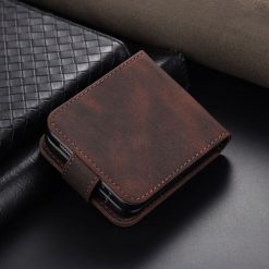 Peněženkové pouzdro AZNS Dream hnědé – Samsung Galaxy Z Flip 6 / Z Flip 7 FE | Levné Kryty | Levné Kryty | Levné Kryty