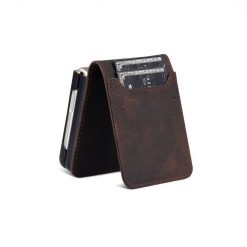 Peněženkové pouzdro AZNS Dream hnědé – Samsung Galaxy Z Flip 6 / Z Flip 7 FE | Levné Kryty | Levné Kryty | Levné Kryty