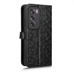 Peněženkové pouzdro Honeycomb Dot Texture Case černé – Oppo Reno 12 Pro | Levné Kryty | Levné Kryty | Levné Kryty