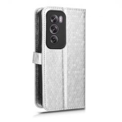 Peněženkové pouzdro Honeycomb Dot Texture Case stříbrné – Oppo Reno 12 Pro | Levné Kryty | Levné Kryty | Levné Kryty