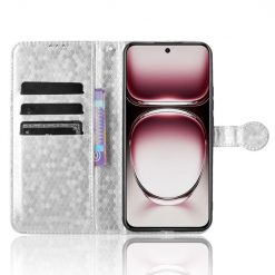 Peněženkové pouzdro Honeycomb Dot Texture Case stříbrné – Oppo Reno 12 Pro | Levné Kryty | Levné Kryty | Levné Kryty