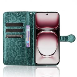 Peněženkové pouzdro Honeycomb Dot Texture Case zelené – Oppo Reno 12 Pro | Levné Kryty | Levné Kryty | Levné Kryty