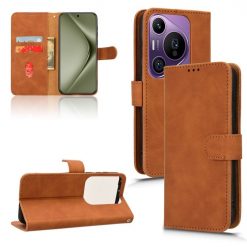 Peněženkové pouzdro Solid hnědé – Huawei Pura 70 Pro | Levné Kryty | Levné Kryty | Levné Kryty