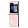 Pouzdro Embossing Pattern Motyl zelené – Samsung Galaxy Z Flip 6 / Z Flip 7 FE | Levné Kryty | Levné Kryty | Levné Kryty
