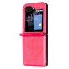 Pouzdro Embossing Pattern Motyl bledorůžové – Samsung Galaxy Z Flip 6 / Z Flip 7 FE | Levné Kryty | Levné Kryty | Levné Kryty