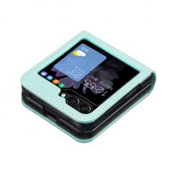 Pouzdro Embossing Pattern Motyl zelené – Samsung Galaxy Z Flip 6 / Z Flip 7 FE | Levné Kryty | Levné Kryty | Levné Kryty