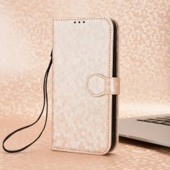 Peněženkové pouzdro Honeycomb Dot Texture Case zlaté – Huawei Nova 12i | Levné Kryty | Levné Kryty | Levné Kryty