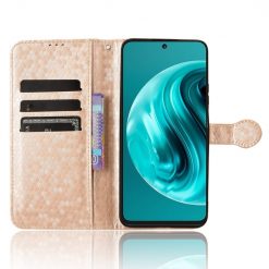Peněženkové pouzdro Honeycomb Dot Texture Case zlaté – Huawei Nova 12i | Levné Kryty | Levné Kryty | Levné Kryty
