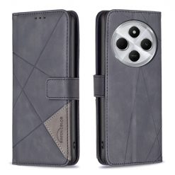 Knížkové pouzdro Rhombus černé – Xiaomi Redmi 14C / Poco C75 | Levné Kryty | Levné Kryty | Levné Kryty