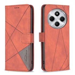 Knížkové pouzdro Rhombus hnědé – Xiaomi Redmi 14C / Poco C75 | Levné Kryty | Levné Kryty | Levné Kryty