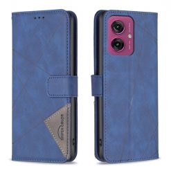 Knížkové pouzdro Rhombus modré – Motorola Moto G55 5G | Levné Kryty | Levné Kryty | Levné Kryty