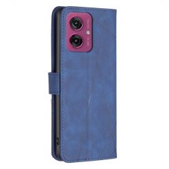 Knížkové pouzdro Rhombus modré – Motorola Moto G55 5G | Levné Kryty | Levné Kryty | Levné Kryty