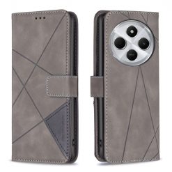 Knížkové pouzdro Rhombus šedé – Xiaomi Redmi 14C / Poco C75 | Levné Kryty | Levné Kryty | Levné Kryty