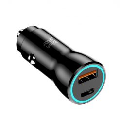 Nabíječka do auta Blue Star 3A 25W USB-C + USB-A PD QC3.0 AFC PPS černá | Levné Kryty | Levné Kryty | Levné Kryty