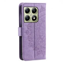 Alternative view of Peněženkové pouzdro Embossing Pattern Mandala Flower fialové – Xiaomi 14T