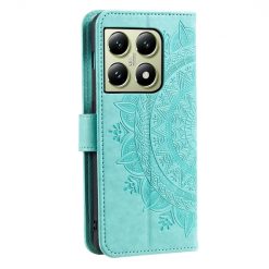 Alternative view of Peněženkové pouzdro Embossing Pattern Mandala Flower zelené – Xiaomi 14T