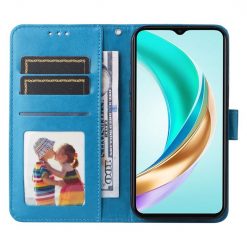 Peněženkové pouzdro Embossing Pattern Slunečnice modré – Honor X6b | Levné Kryty | Levné Kryty | Levné Kryty