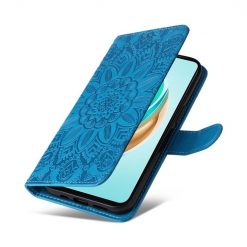 Peněženkové pouzdro Embossing Pattern Slunečnice modré – Honor X6b | Levné Kryty | Levné Kryty | Levné Kryty