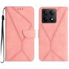 Peněženkové pouzdro Embossing Pattern Stitchy case červené – Xiaomi 14T | Levné Kryty | Levné Kryty | Levné Kryty
