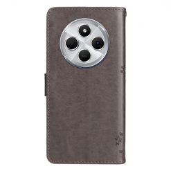 Alternative view of Peněženkové pouzdro Embossing Pattern Strom a kočka šedé – Xiaomi Redmi 14C / Poco C75
