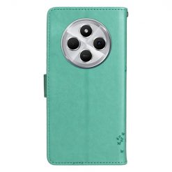 Alternative view of Peněženkové pouzdro Embossing Pattern Strom a kočka zelené – Xiaomi Redmi 14C / Poco C75