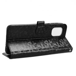 Peněženkové pouzdro Honeycomb Dot Texture Case černé – Motorola Moto G55 5G | Levné Kryty | Levné Kryty | Levné Kryty