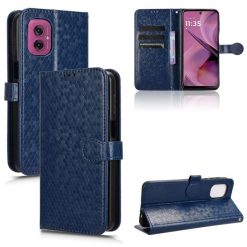 Peněženkové pouzdro Honeycomb Dot Texture Case modré – Motorola Moto G55 5G | Levné Kryty | Levné Kryty | Levné Kryty