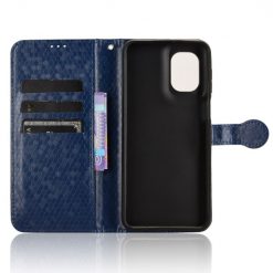 Peněženkové pouzdro Honeycomb Dot Texture Case modré – Motorola Moto G55 5G | Levné Kryty | Levné Kryty | Levné Kryty