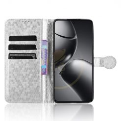 Peněženkové pouzdro Honeycomb Dot Texture Case stříbrné – Xiaomi 14T Pro | Levné Kryty | Levné Kryty | Levné Kryty