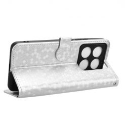 Peněženkové pouzdro Honeycomb Dot Texture Case stříbrné – Xiaomi 14T Pro | Levné Kryty | Levné Kryty | Levné Kryty