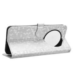 Alternative view of Peněženkové pouzdro Honeycomb Dot Texture Case stříbrné – Xiaomi Redmi 14C / Poco C75