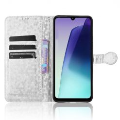 Peněženkové pouzdro Honeycomb Dot Texture Case stříbrné – Xiaomi Redmi 14C / Poco C75 | Levné Kryty | Levné Kryty | Levné Kryty