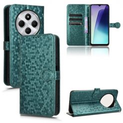 Peněženkové pouzdro Honeycomb Dot Texture Case zelené – Xiaomi Redmi 14C / Poco C75 | Levné Kryty | Levné Kryty | Levné Kryty