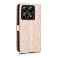 Peněženkové pouzdro Honeycomb Dot Texture Case zlaté – Xiaomi 14T Pro | Levné Kryty | Levné Kryty | Levné Kryty