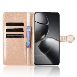 Peněženkové pouzdro Honeycomb Dot Texture Case zlaté – Xiaomi 14T Pro | Levné Kryty | Levné Kryty | Levné Kryty