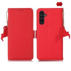 Peněženkové pouzdro RFID Leather case červené – Samsung Galaxy S24 FE | Levné Kryty | Levné Kryty | Levné Kryty