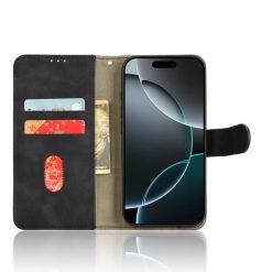 Peněženkové pouzdro Solid černé – Apple iPhone 16 Pro | Levné Kryty | Levné Kryty | Levné Kryty