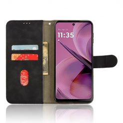 Peněženkové pouzdro Solid černé – Motorola Moto G55 5G | Levné Kryty | Levné Kryty | Levné Kryty