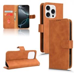 Peněženkové pouzdro Solid hnědé – Apple iPhone 16 Pro | Levné Kryty | Levné Kryty | Levné Kryty