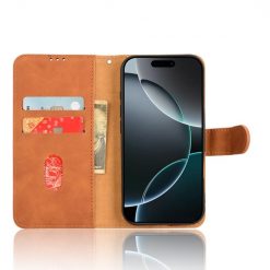 Peněženkové pouzdro Solid hnědé – Apple iPhone 16 Pro Max | Levné Kryty | Levné Kryty | Levné Kryty