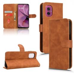 Peněženkové pouzdro Solid hnědé – Motorola Moto G55 5G | Levné Kryty | Levné Kryty | Levné Kryty