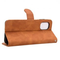 Peněženkové pouzdro Solid hnědé – Motorola Moto G55 5G | Levné Kryty | Levné Kryty | Levné Kryty