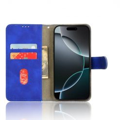 Peněženkové pouzdro Solid modré – Apple iPhone 16 Pro | Levné Kryty | Levné Kryty | Levné Kryty