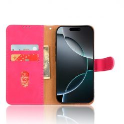 Peněženkové pouzdro Solid růžové – Apple iPhone 16 Pro Max | Levné Kryty | Levné Kryty | Levné Kryty
