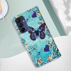 Samsung Galaxy A16 4G/5G Knížkové pouzdro Trendy Cross case Modrý motyl | Levné Kryty | Levné Kryty | Levné Kryty